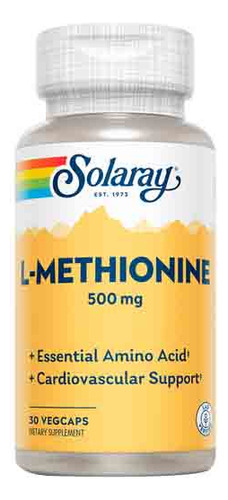 L-methionine 500 Mg 30 Caps By Solaray