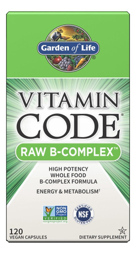 Vitamin Code Raw B-complex 120 Cápsulas Da Garden Of Life