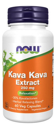 Extrato De Kava Kava 250 Mg 60 Cápsulas Da Now Foods