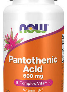 Ácido Pantotênico 500 Mg 100 Cápsulas Da Now Foods