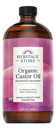 Castor Oil Organic 32 Oz By Heritage Store