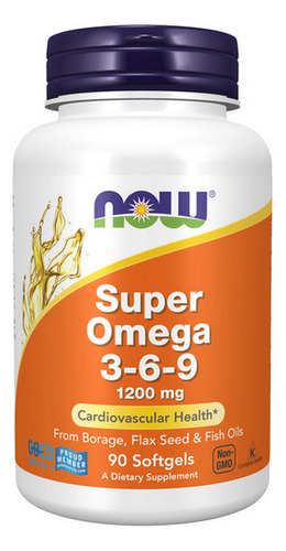 Super Omega 3-6-9 1200 Mg 90 Géis Da Now Foods