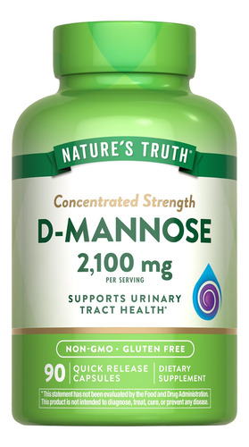 Cápsulas De D-manose Da Natures Truth | 2100mg | 90 Comprimi