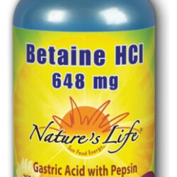 Betaína Hcl 648 Mg 250 Cápsulas Da Nature's Life