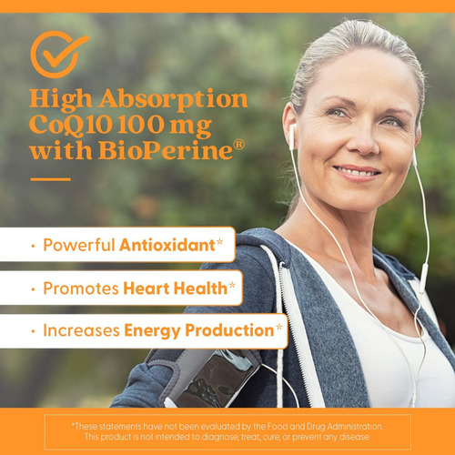 Coq10 De Alta Absorção 100mg Com Bioperine Doctors Best120ct - Imagem 6