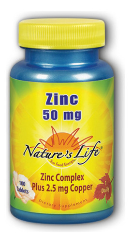 Zinc 50 Mg 100 Tabs By Nature's Life