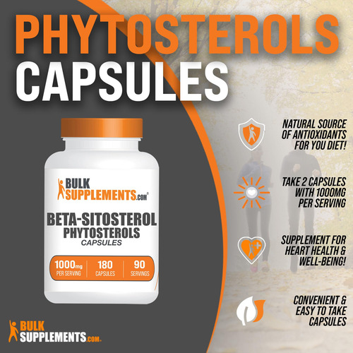 Suplemento De Fitoesteróis Bulksupplements.com 1000 Mg 180 C - Imagem 3