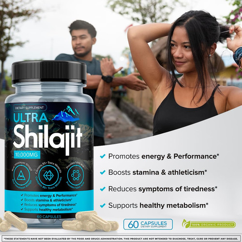 Suplemento Aura Vitamins Ultra Shilajit 10.000 Mg 60 Cápsula - Imagem 7