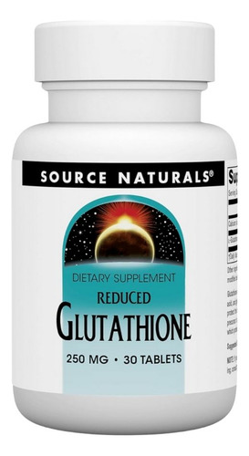 Reduced Glutathione 250 Mg 30 Tabs By Source Naturals