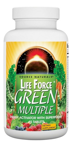 Life Force Green Multiple 45 Tabs By Source Naturals