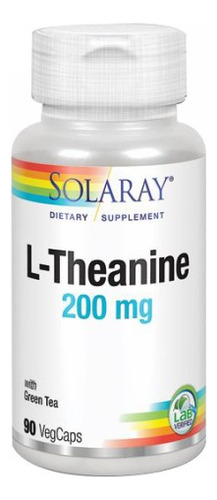 L-teanina 200 Mg 90 Cápsulas Da Solaray