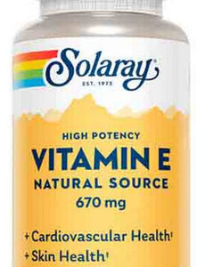 Vitamina E 1.000 Ui 60 Cápsulas Gelatinosas Da Solaray