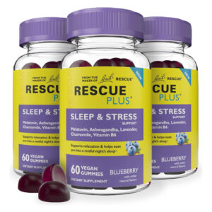 Suplemento De Gomas Rescue Bach Plus Para Suporte Ao Sono E