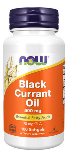 Óleo De Groselha Preta 500 Mg 100 Géis Da Now Foods