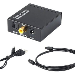 Conversor De Áudio Toslink Spdif Para Analógico Digital