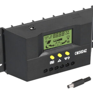 Controlador De Carga Solar Cm3024z Pwm Painel Solar Com Disp