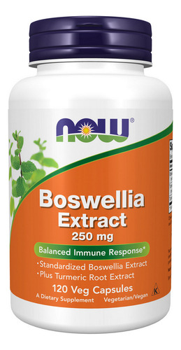 Extrato De Boswellia 250 Mg 120 Cápsulas Da Now Foods