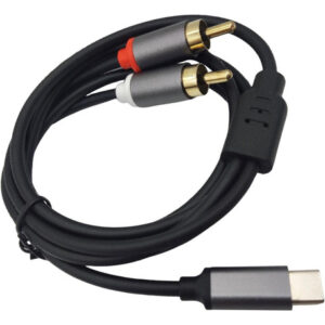 Cabo Estéreo Tipo C Para Duplo Rca Para Equipamento De Áudio