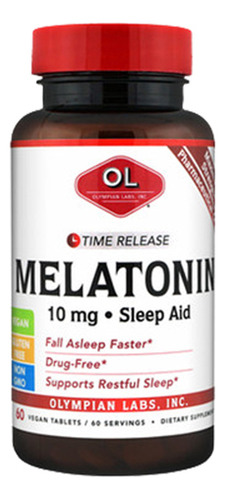 Melatonina Time Release 10 Mg 60 Comprimidos Da Olympian Lab