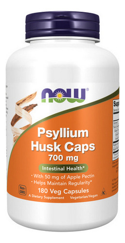 Casca De Psyllium 700 Mg 180 Cápsulas Da Now Foods