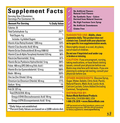 Suplemento Multivitamínico Feminino Nature Made Com Ômega-3 - Imagem 6