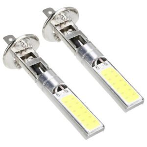 2x H1 Cob Led Branco Brilhante Luzes De Nevoeiro Drl