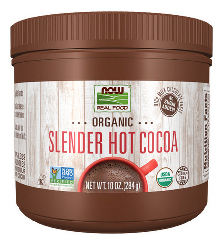 Cacau Quente Adoçado Com Better Stevia 10 Onças Da Now Foods