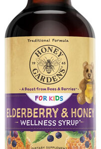 Kid's Elderberry & Honey Syrup 4 Oz By Honey Gardens