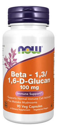 Beta 1-3/1-6- D-glucano 100 Mg 90 Cápsulas Vegetais Da Now F