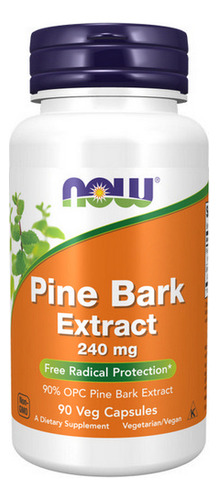 Extrato De Casca De Pinheiro 240 Mg 90 V/cápsulas Da Now Foo