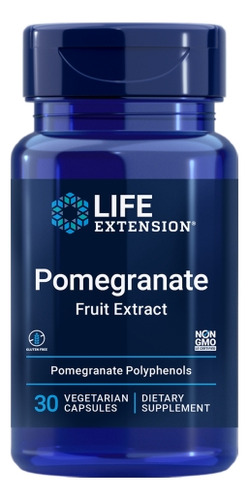 Cápsulas De Extrato De Romã 30 Cápsulas Da Life Extension