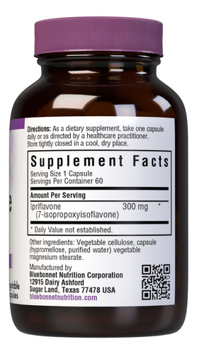 Suplemento Bluebonnet Nutrition Ipriflavona 300mg Bone Healt - Imagem 2