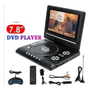 Dvd Player Portátil Tela 7.8 Pol Automotivo Tela Rotativa