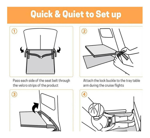 Capa De Assento Para De Pés Para Avião Infantil Extensor - Imagem 8
