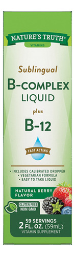 Líquido Al B Complex Plus B-12 Com Sabor Natural De Frutas V
