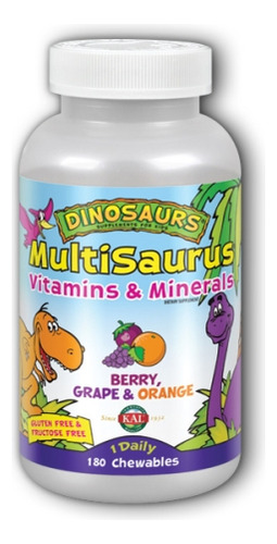 Multisaurus Berry, Uva E Laranja 180 Chews By Kal