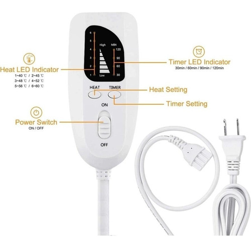 Bolsa Manta Térmica Elétrica Fisioterapia Dor 110v/220v - Imagem 5