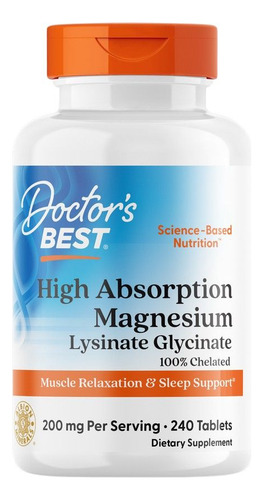 Magnésio De Alta Absorção 100 Mg 240 Comprimidos Da Doctors