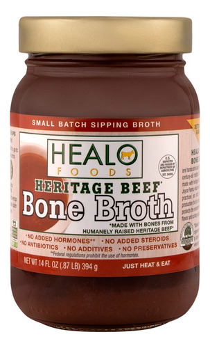 Heritage Beef Bone Broth 14 Oz (case Of 6) By Healo Foods