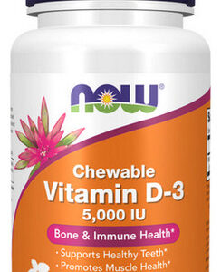 Comprimidos Para Mastigar Com Vitamina D-3, 5000 Ui, 120 Uni