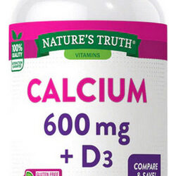 Cálcio + Cápsulas D3 600 Mg 250 Comprimidos Da Nature's Trut