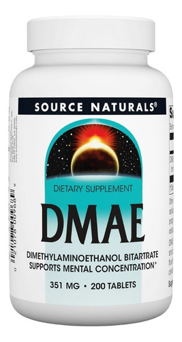 Dmae 351 Mg 200 Tabs By Source Naturals