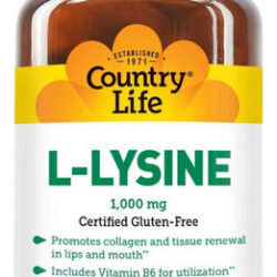 L-lisina Com B-6 1000 Mg 100 Comprimidos Da Country Life