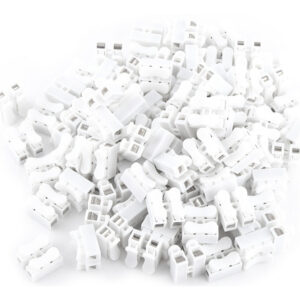 Conector De Fio 100 Unidades 10a 220v 2 Pinos Push Quick Cab