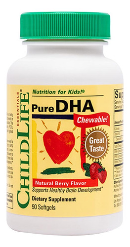Pure Dha 250 Mg 90 Cápsulas Gelatinosas Da Child Life Essent