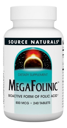 Megafolinic 800 Mcg 240 Tabs By Source Naturals