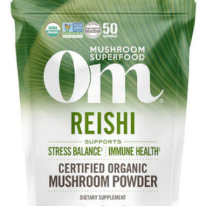 Organic Reishi Mushroom Powder 3.57 Oz By Om Mushrooms