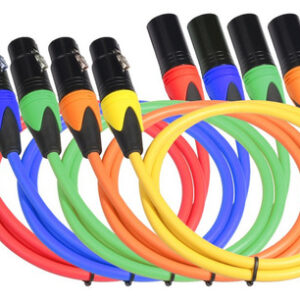 Cabo De Microfone Xlr De 5 Pacotes Macho Para Cabos Fêmea