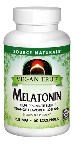 Melatonina Verdadeira Vegana 2,5 Mg De Laranja 60 Comprimido