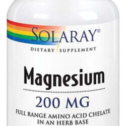 Magnésio 200 Mg 100 Cápsulas Da Solaray